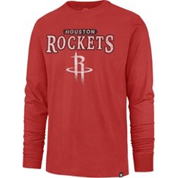 '47 Men's Houston Rockets Red Linear Franklin Long Sleeve T-Shirt
