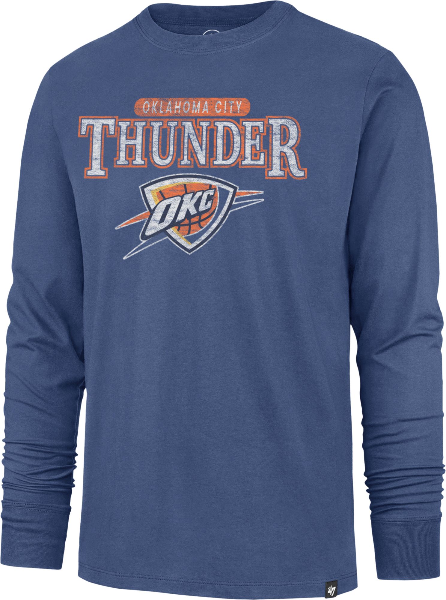 '47 Men's Oklahoma City Thunder Blue Linear Franklin Long Sleeve T-Shirt