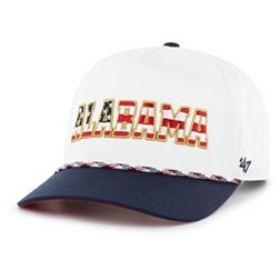 ‘47 Men's Alabama Crimson Tide White Flag Script Hitch Adjustable Hat