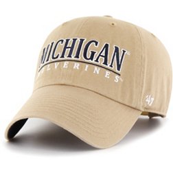 ‘47 Michigan Wolverines Khaki District Clean Up Adjustable Hat