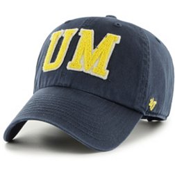 ‘47 Men's Michigan Wolverines Blue Hand Off Clean Up Adjustable Hat
