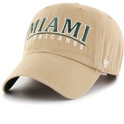 ‘47 Miami Hurricanes Khaki District Clean Up Adjustable Hat