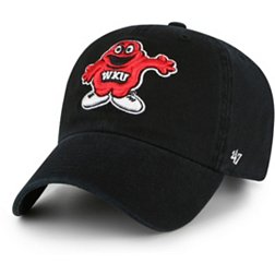 ‘47 Men's Western Kentucky Hilltoppers Black Big Red Clean Up Adjustable Hat