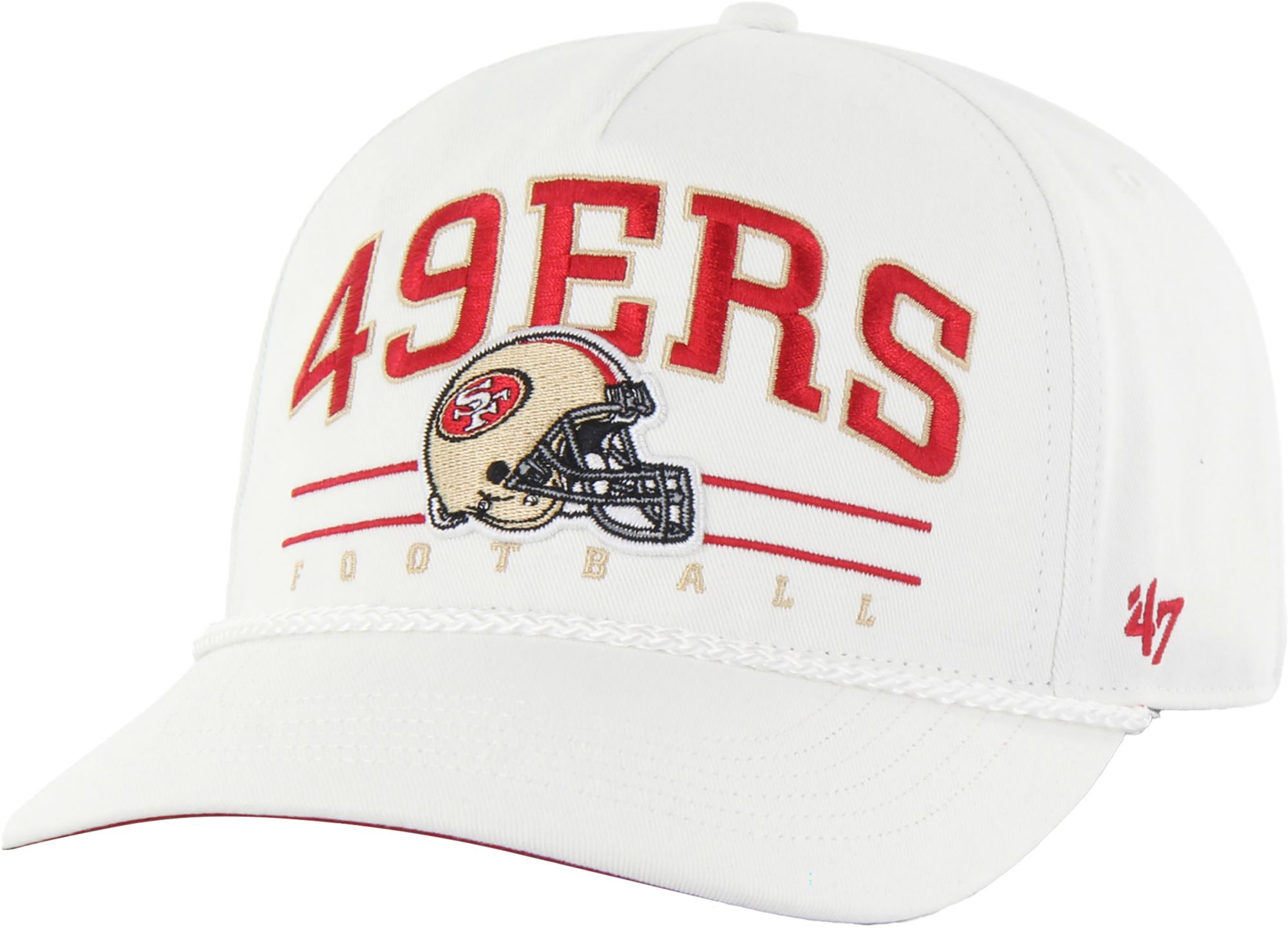 47 Brand 'San Francisco 49ers' Sidestep Clean Up Hat (Cream/Red)  FL-SDESP27BXS-BN65