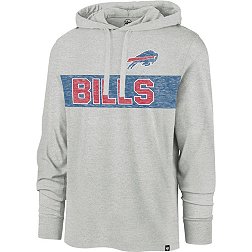 '47 Men's Buffalo Bills Grey Franklin Long Sleeve Hooded T-Shirt