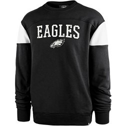 '47 Men's Philadelphia Eagles Groundbreak Black Crew Sweatshirt
