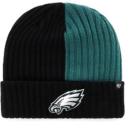 Men's New Era Black/Graphite Philadelphia Eagles Super Bowl LVII Cuffed Pom  Knit Hat