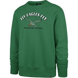 '47 Men's Philadelphia Eagles Club Fly Eagles Green Crew Sweatshirt