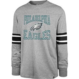'47 Men's Philadelphia Eagles Cover 2 Grey Long Sleeve T-Shirt