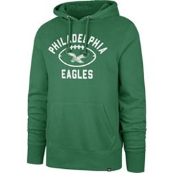 '47 Men's Philadelphia Eagles Wordmark Logo Legacy Kelly Green Hoodie