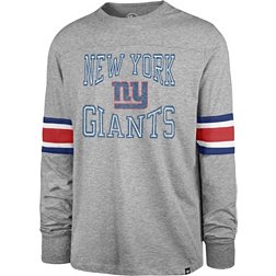 '47 Men's New York Giants Cover 2 Grey Long Sleeve T-Shirt