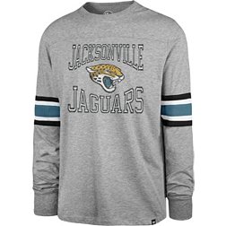 '47 Men's Jacksonville Jaguars Cover 2 Grey Long Sleeve T-Shirt