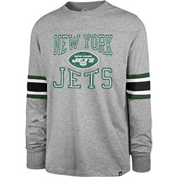 '47 Men's New York Jets Cover 2 Grey Long Sleeve T-Shirt