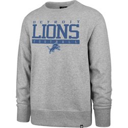 '47 Men's Detroit Lions Block Headline Grey Crew Sweatshirt