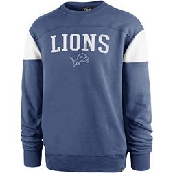 '47 Men's Detroit Lions Groundbreak Blue Crew Sweatshirt