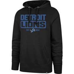 '47 Men's Detroit Lions Box Out Black Pullover Hoodie