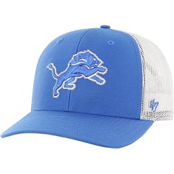 '47 Men's Detroit Lions Logo Blue Adjustable Trucker Hat