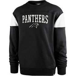 '47 Men's Carolina Panthers Groundbreak Black Crew Sweatshirt