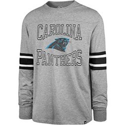 '47 Men's Carolina Panthers Cover 2 Grey Long Sleeve T-Shirt