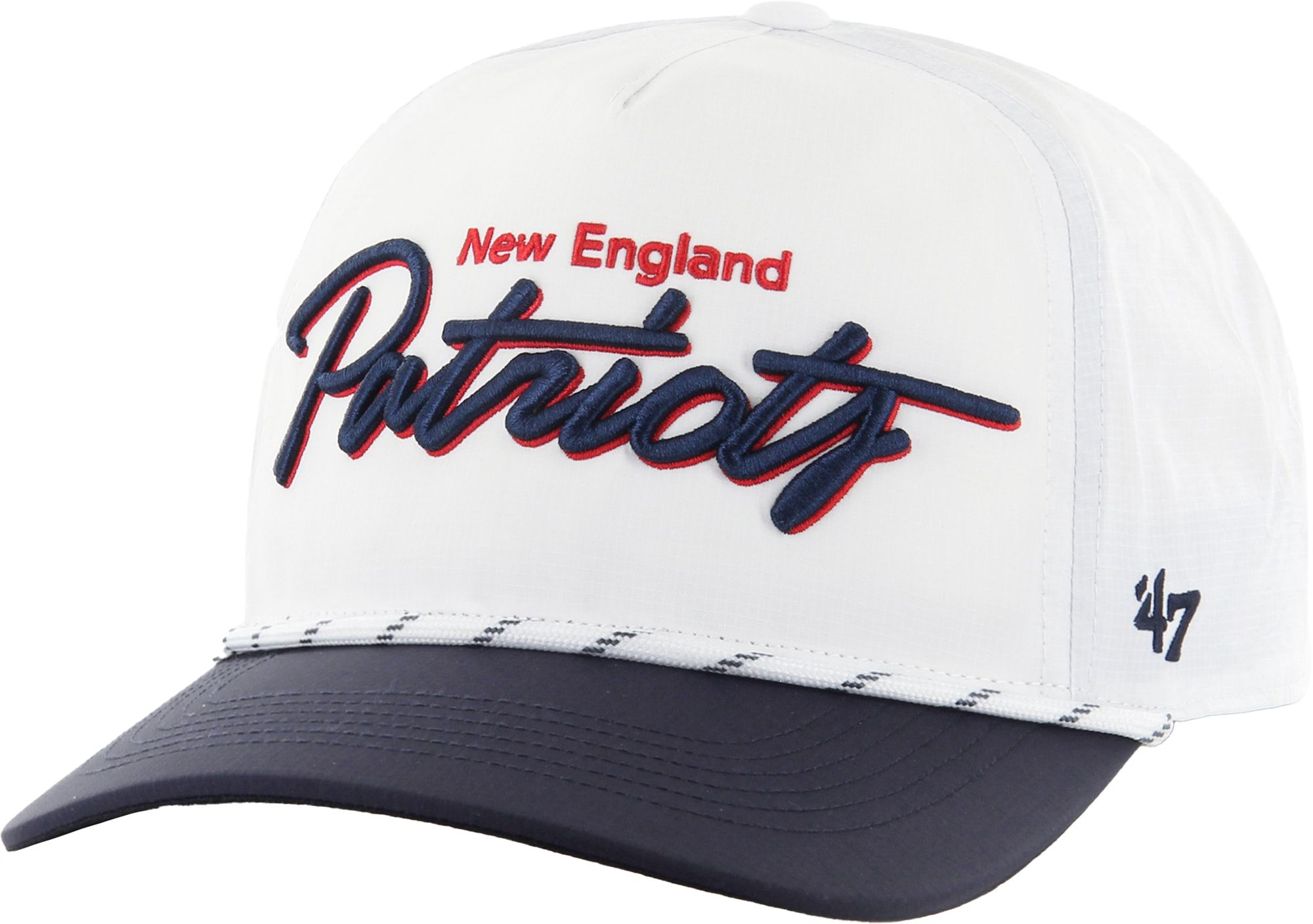 Dick's Sporting Goods '47 Women's New England Patriots Brushback Throwback  Parkway Sandstone White Long Sleeve T-Shirt