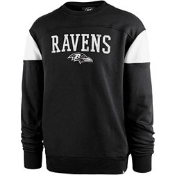 '47 Men's Baltimore Ravens Groundbreak Black Crew Sweatshirt