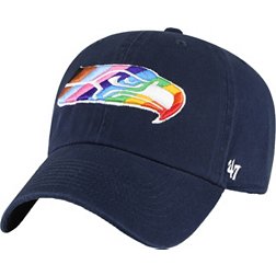 '47 Men's Seattle Seahawks Pride Navy Clean Up Adjustable Hat