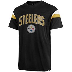 '47 Men's Pittsburgh Steelers Coverall Black T-Shirt