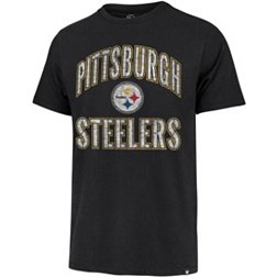 '47 Men's Pittsburgh Steelers Play Action Black T-Shirt