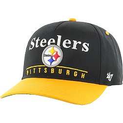 '47 Men's Pittsburgh Steelers Super Hitch Throwback Black Adjustable Hat