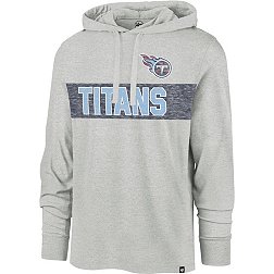 '47 Men's Tennessee Titans Grey Franklin Long Sleeve Hooded T-Shirt