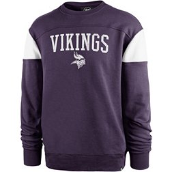 '47 Men's Minnesota Vikings Groundbreak Purple Crew Sweatshirt