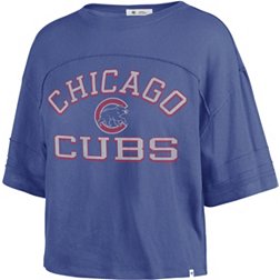 '47 Women's Chicago Cubs Blue Moon Cropped T-Shirt