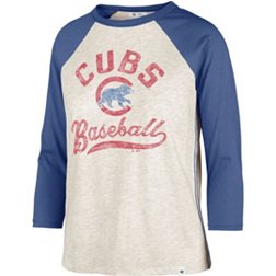 '47 Women's Chicago Cubs Cream Retro Daze 3/4 Raglan Long Sleeve T-Shirt
