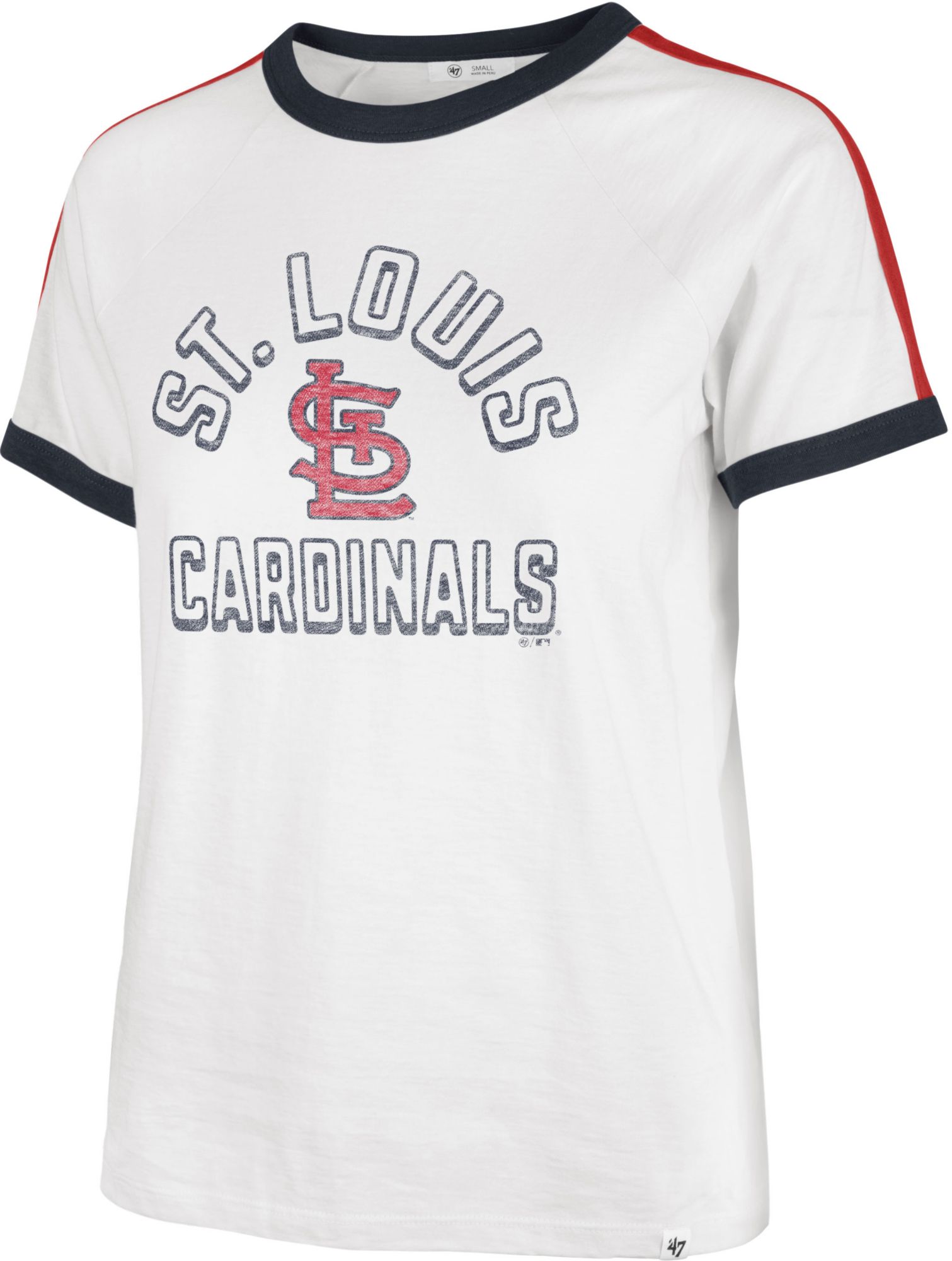 '47 Women's St. Louis Cardinals White Sweet Heat Peyton T-Shirt