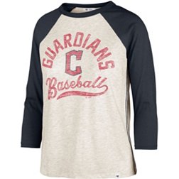 '47 Women's Cleveland Guardians Cream Retro Daze 3/4 Raglan Long Sleeve T-Shirt