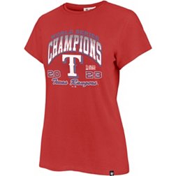 '47 Women's 2023 World Series Champions Texas Rangers Franklin T-Shirt
