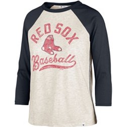 '47 Women's Boston Red Sox Cream Retro Daze 3/4 Raglan Long Sleeve T-Shirt