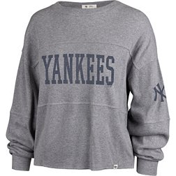 '47 Women's New York Yankees Gray Loud Jada Long Sleeve Shirt