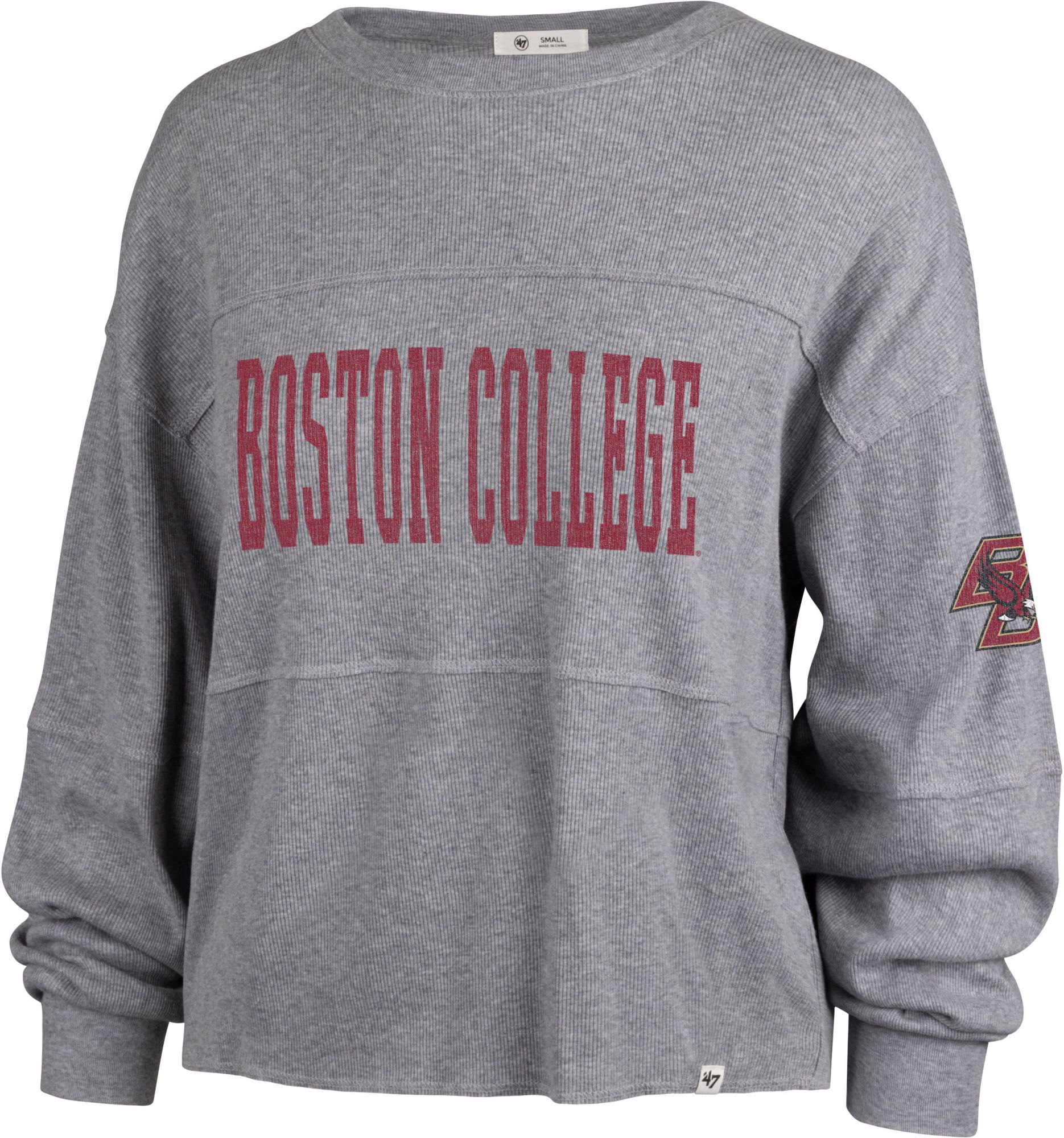 Men's League Collegiate Wear Heather Gray Boston College Eagles Heritage Tri-Blend Pullover Hoodie Size: Large