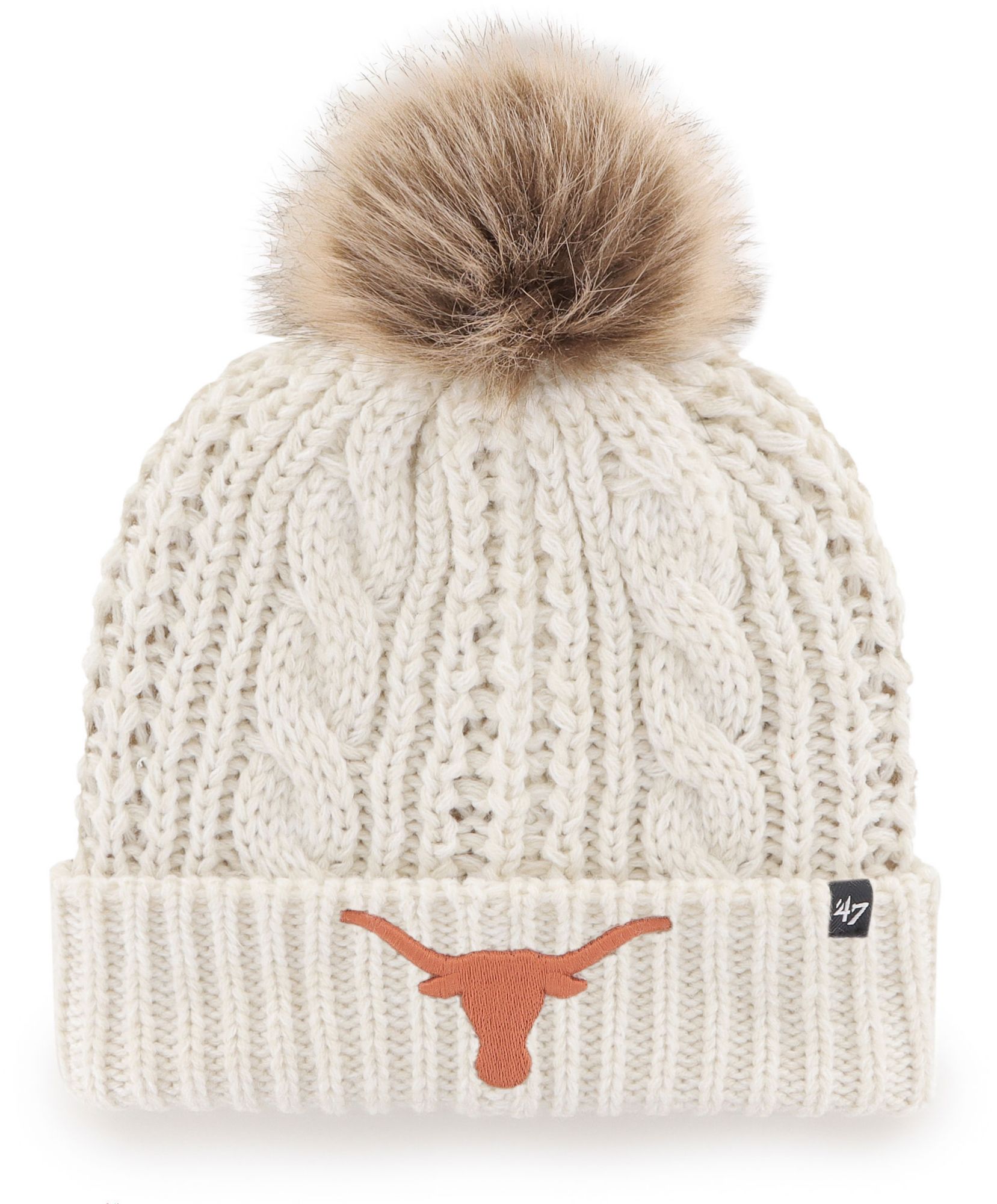 ‘47 Women's Texas Longhorns White Meeko Knit Beanie