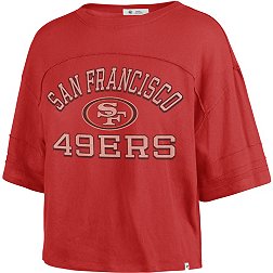 '47 Women's San Francisco 49ers Red Half-Moon Crop T-Shirt