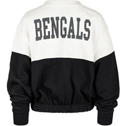 '47 Women's Cincinnati Bengals Color Block Bonita Sandstone Crew Sweatshirt