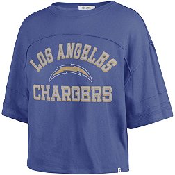 '47 Women's Los Angeles Chargers Blue Half-Moon Crop T-Shirt