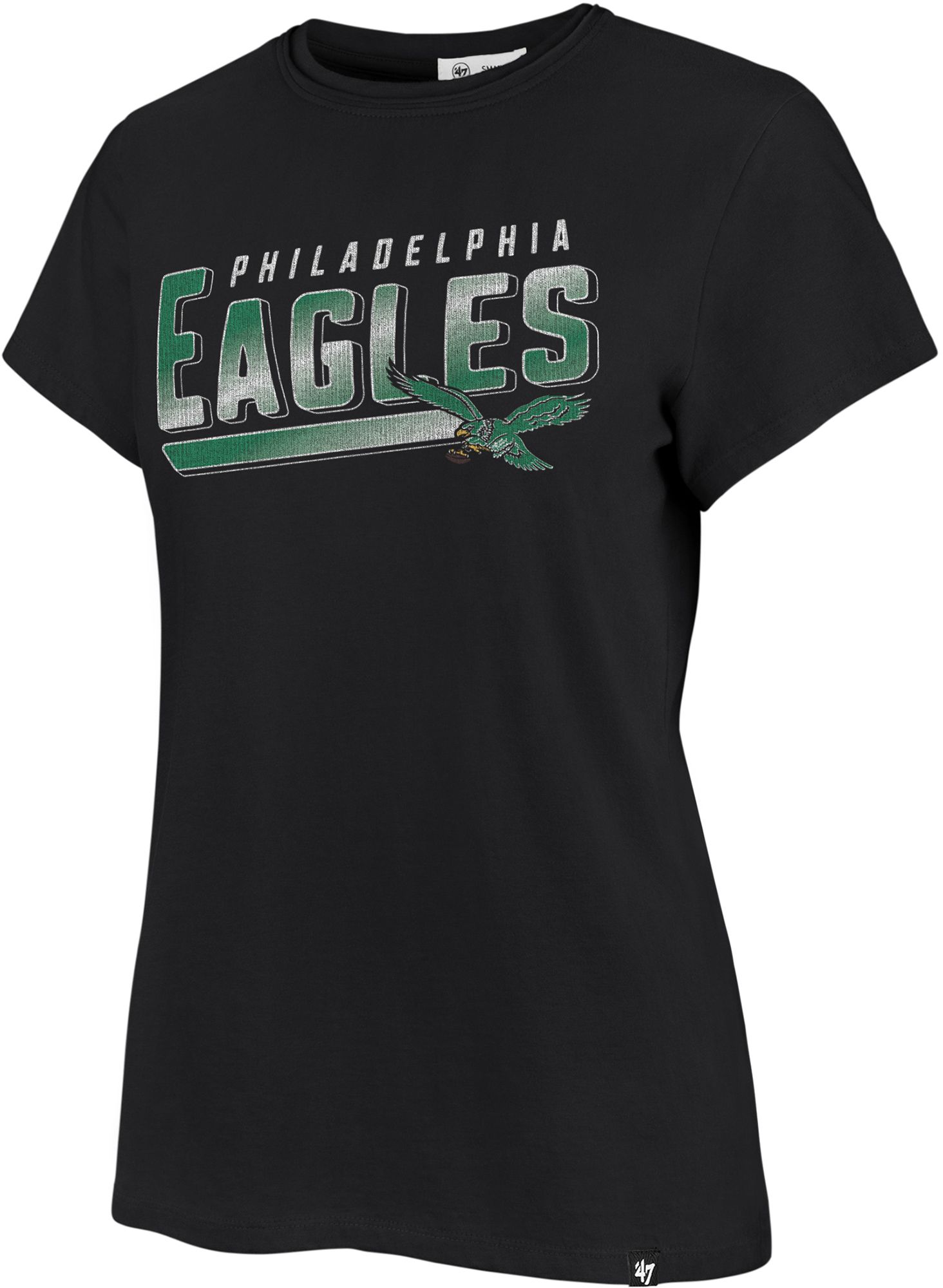 New Era Women's Philadelphia Eagles Panel Boxy Kelly Green T-Shirt