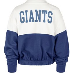 '47 Women's New York Giants Color Block Bonita Sandstone Crew Sweatshirt