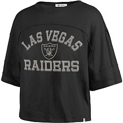 '47 Women's Las Vegas Raiders Black Half-Moon Crop T-Shirt
