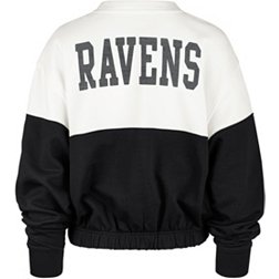 '47 Women's Baltimore Ravens Color Block Bonita Sandstone Crew Sweatshirt