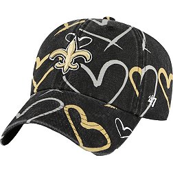 '47 Youth New Orleans Saints Adore Clean Up Black Adjustable Hat