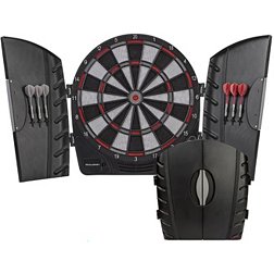 MD Sports BristleSmart Dartboard with Cabinet - Accepts steel tip darts  with electronic scoring and 294 games DB300Y19002 - The Home Depot