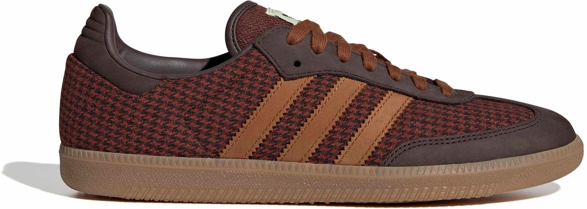 adidas Samba OG Shoes, Men's, M8/W9, Hndstooth Coffee/Brnz